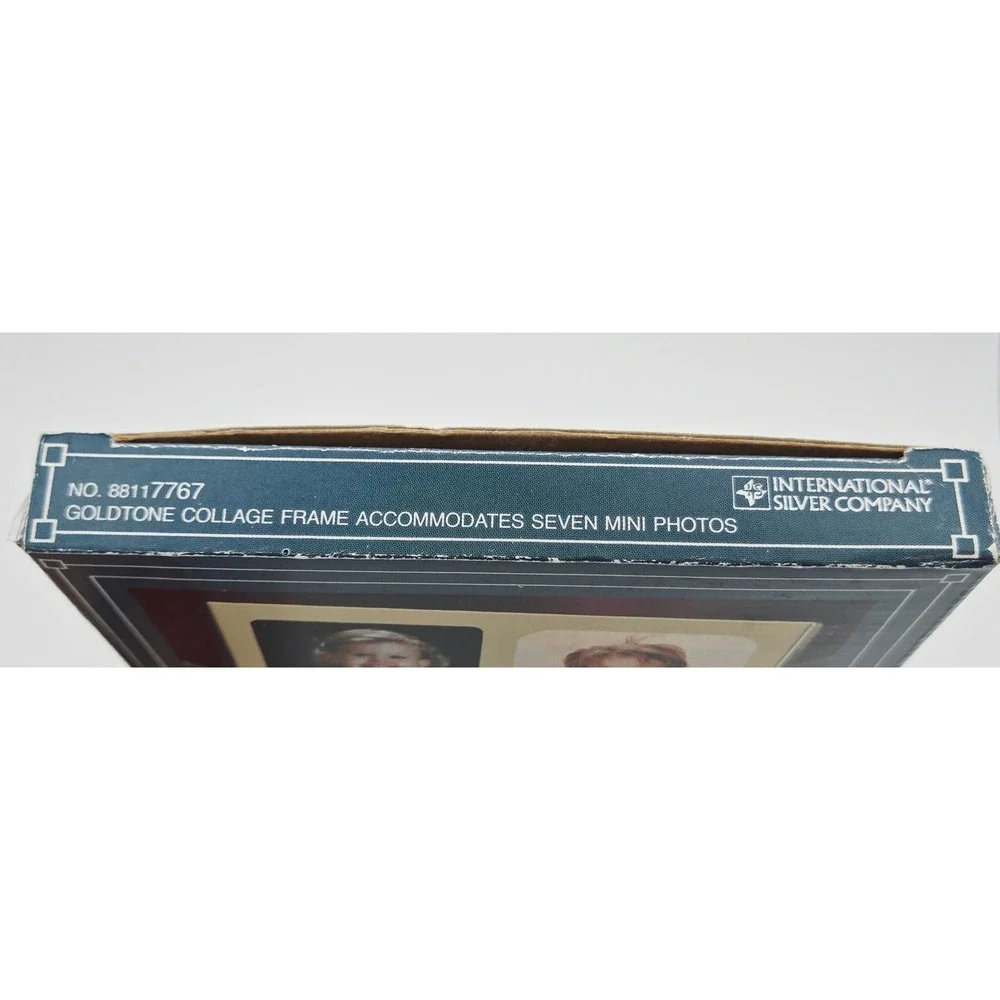 International Silver Company Goldtone Collage Frame 7 Mini Photo 88117767 NIB